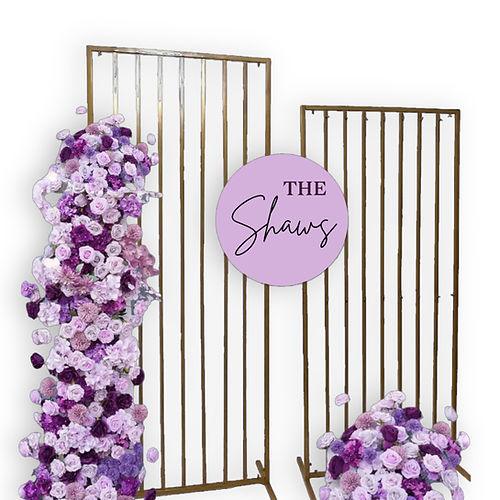 Gold plated iron art line arch wedding props