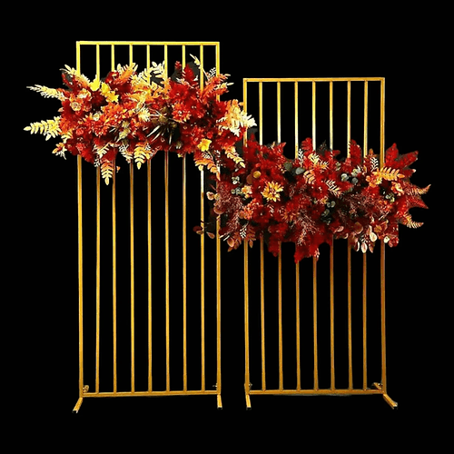 Gold plated iron art line arch wedding props