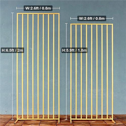 Gold plated iron art line arch wedding props