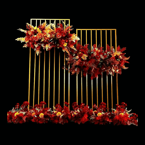 Gold plated iron art line arch wedding props