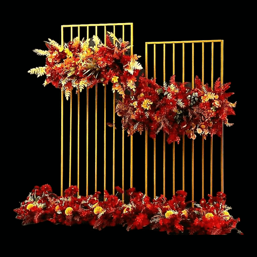 Gold plated iron art line arch wedding props