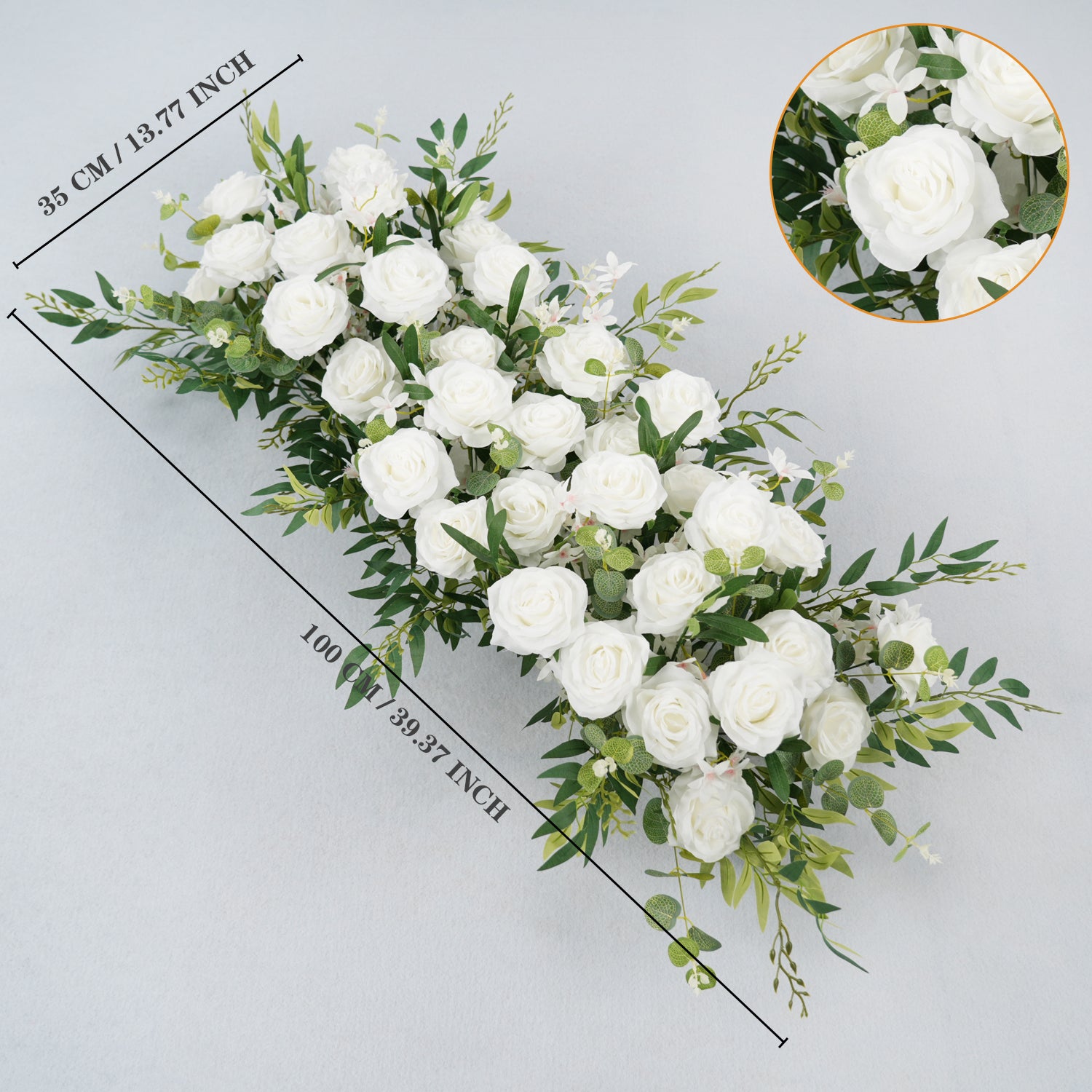 White Rose Backdrop Arch Flower Row Wedding Decor Figure 10