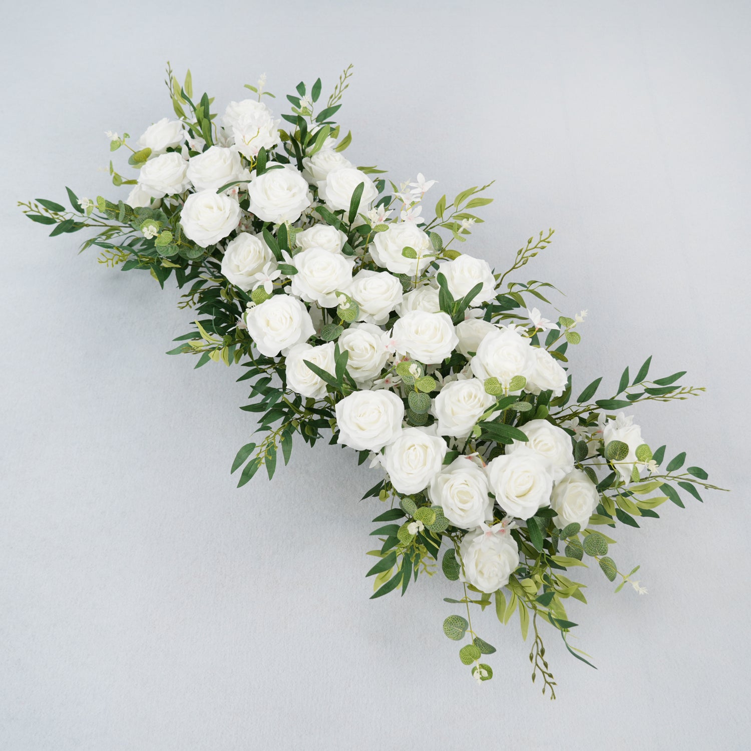 White Rose Backdrop Arch Flower Row Wedding Decor Figure 8