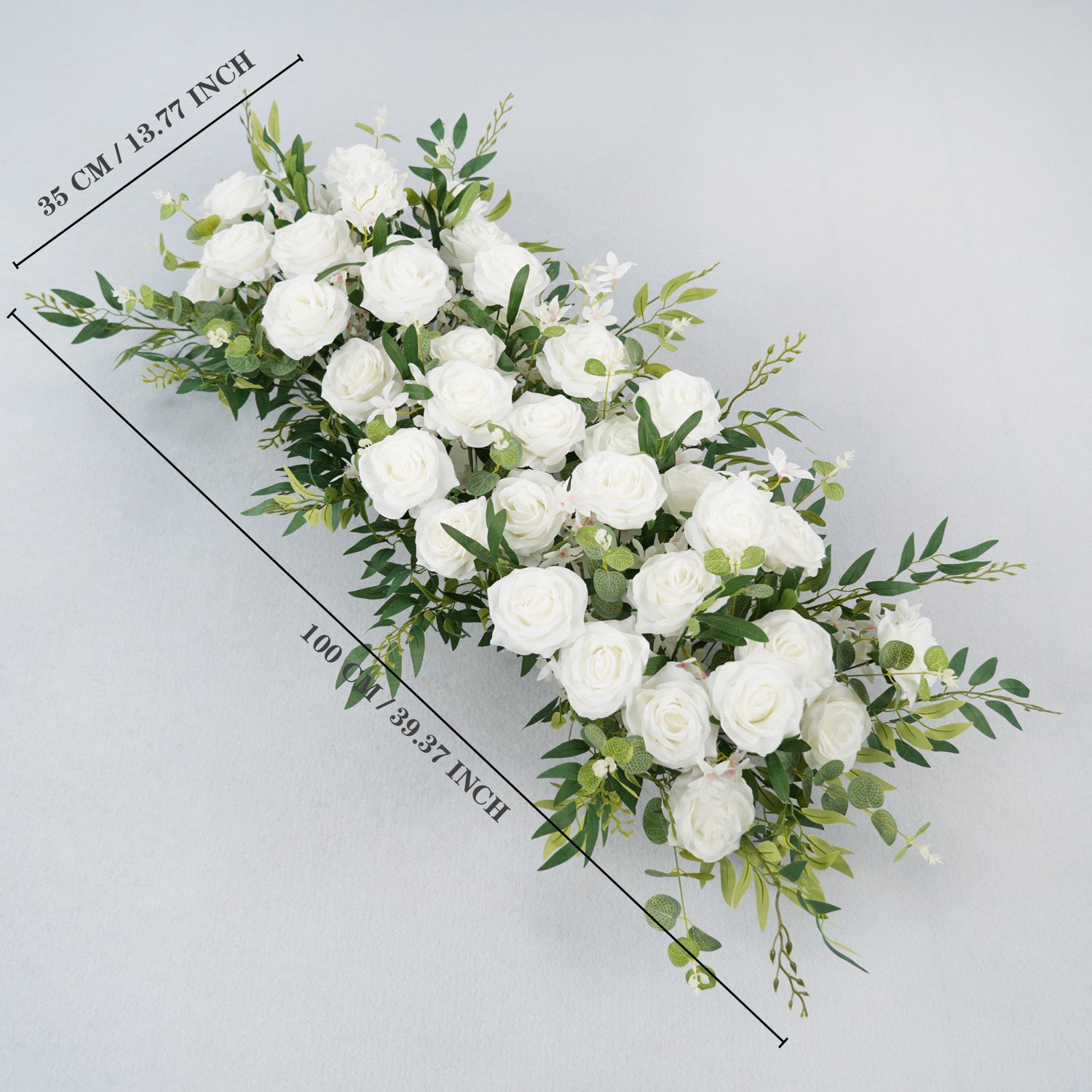 White Rose Backdrop Arch Flower Row Wedding Decor Figure 9