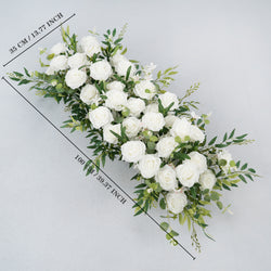 White Rose Backdrop Arch Flower Row Wedding Decor Figure 9