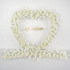 White Rose Wedding Heart-Shaped Arch Figure 1