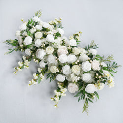 White Rose With Green Wedding Round Arch Decor Figure 6
