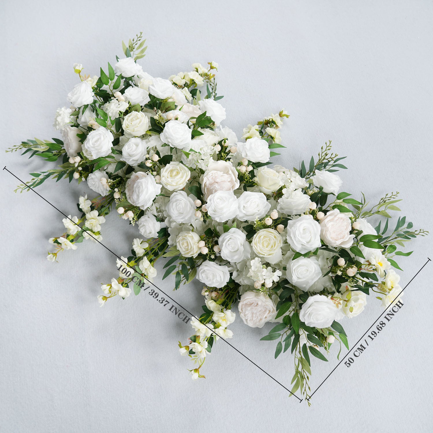 White Rose With Green Wedding Round Arch Decor Figure 7