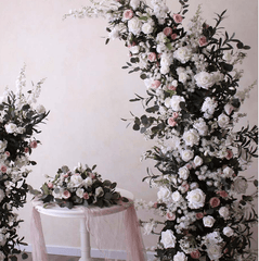 Wedding White Rose Party Background Flower Arch Decoration