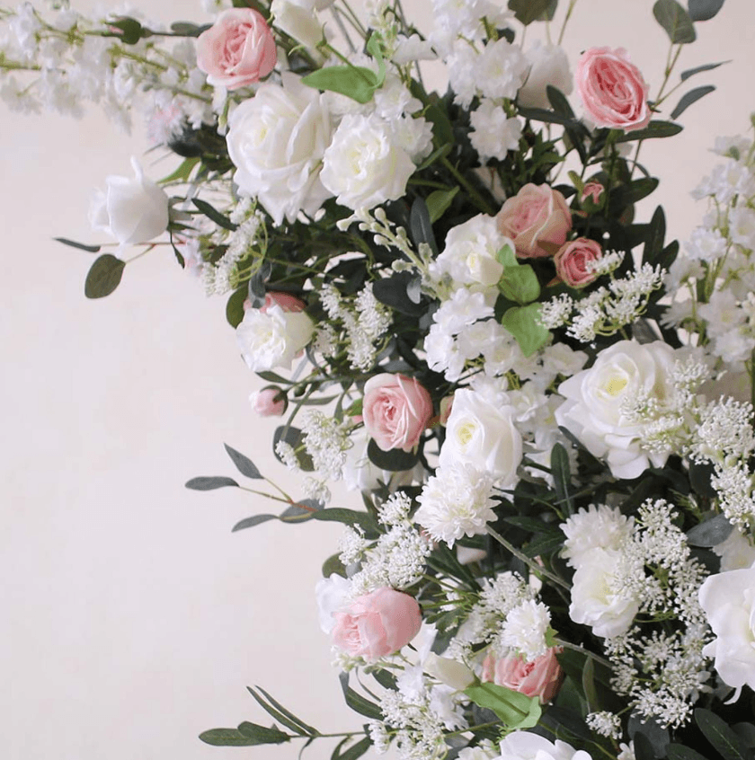 Wedding White Rose Party Background Flower Arch Decoration