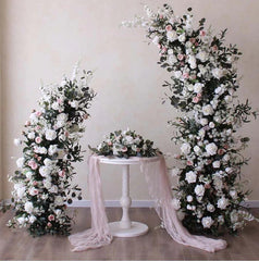 Wedding White Rose Party Background Flower Arch Decoration