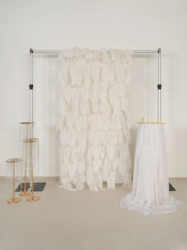 Uflower Artificial White 5D Flower Wall Wedding Backdrop Decoration - Uflower