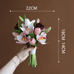 New Bridal Bouquet Cymbidium & Tulips - M Style