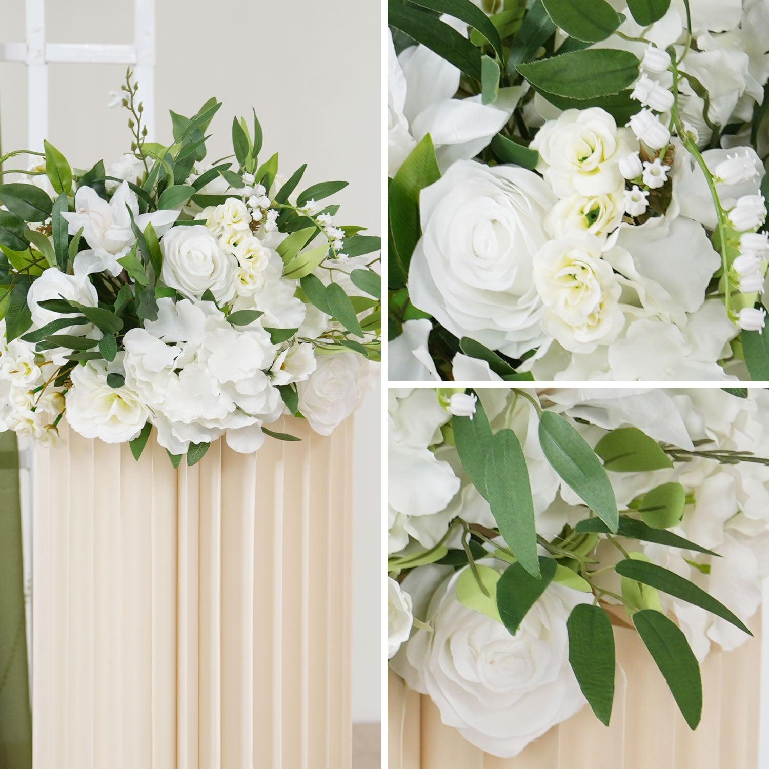 White Flower Corner Floral Decora Set