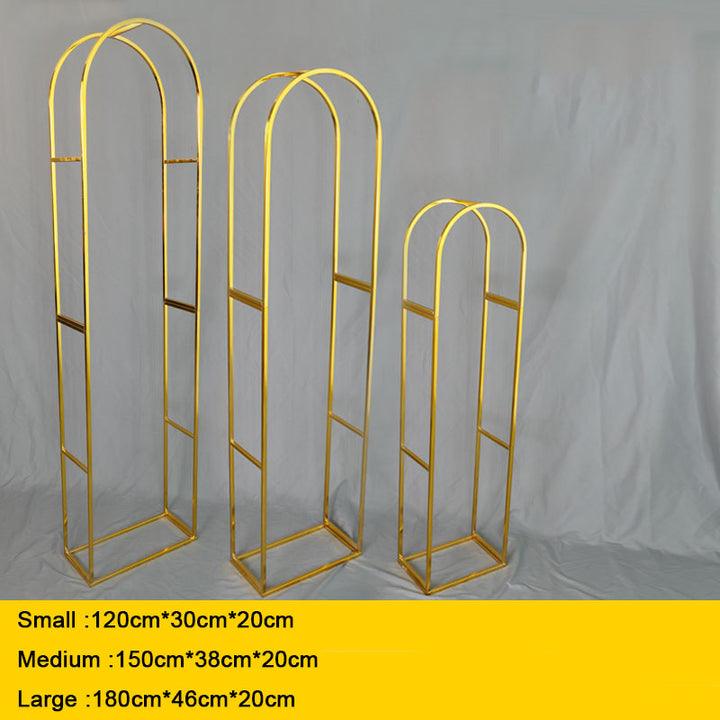 3 Pcs Gilded Iron Wedding Flower Stands | Uflower