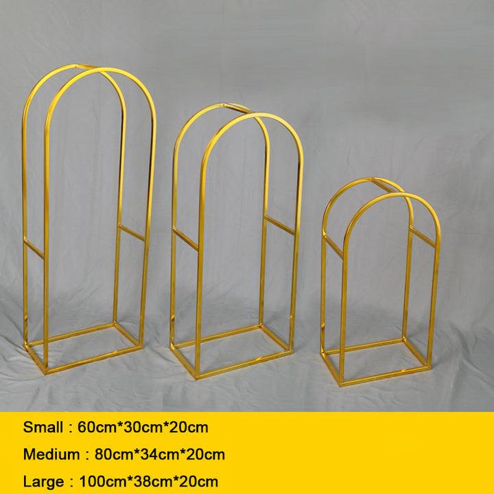 3 Pcs Gilded Iron Wedding Flower Stands | Uflower