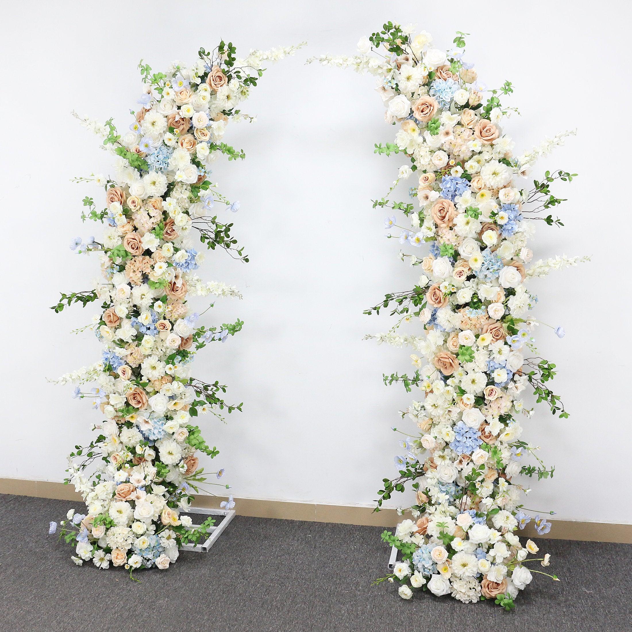 Champagne Rose Horn Arch Artificial Flower Decor