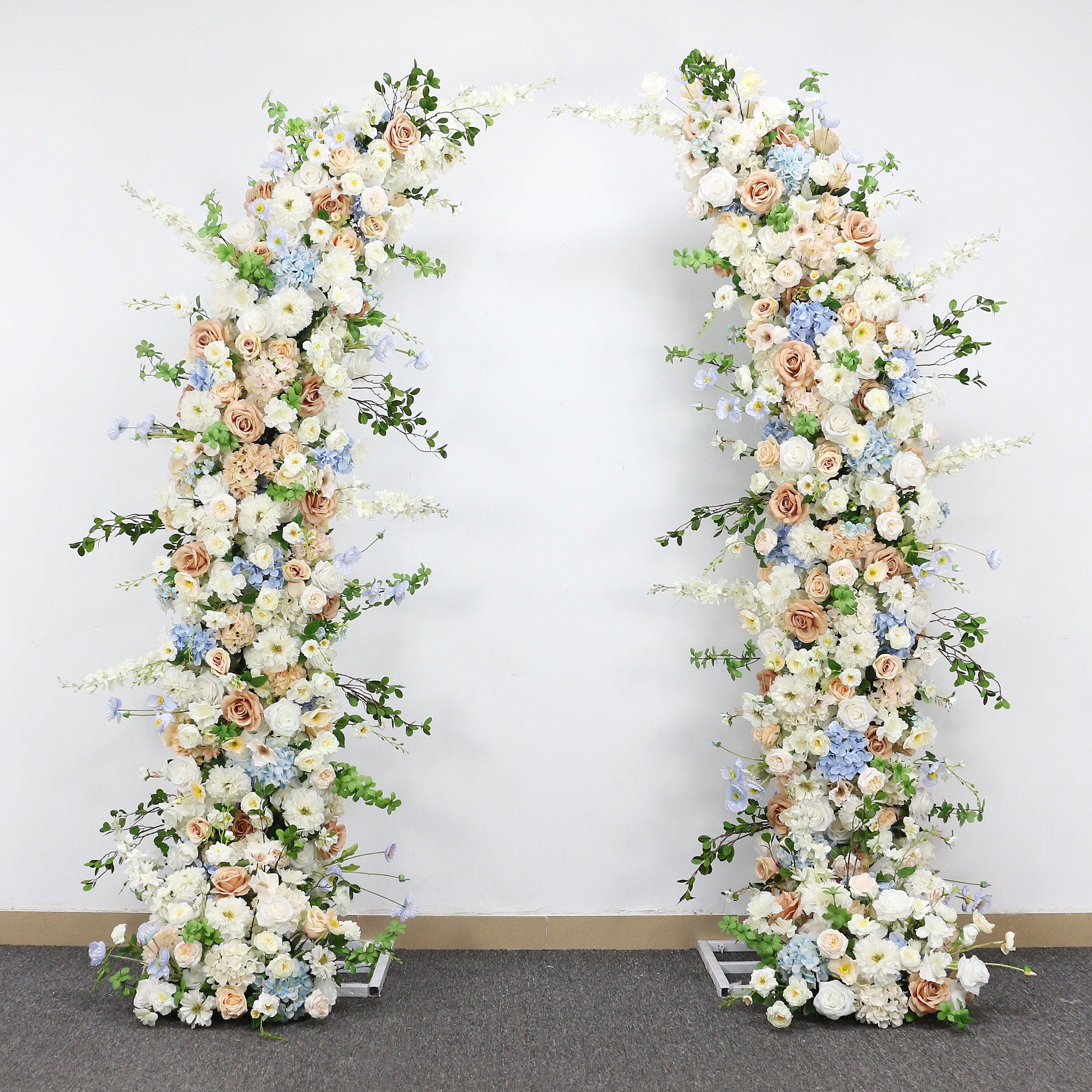 Champagne Rose Horn Arch Artificial Flower Decor