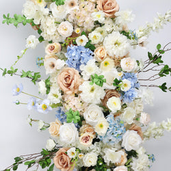 Champagne Rose Horn Arch Artificial Flower Decor