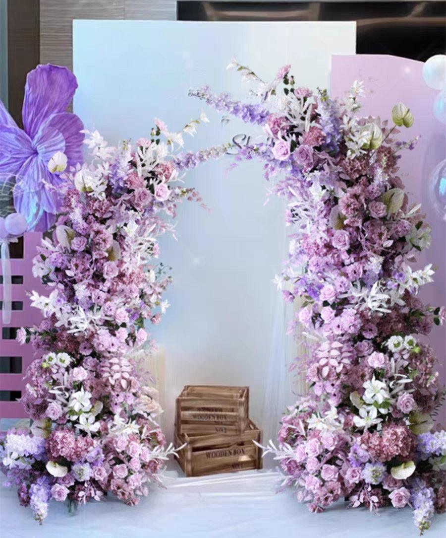 Wedding scene arrangement props simulation outdoor wedding arch flower opening welcom