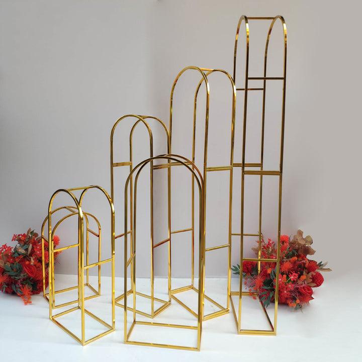 3 Pcs Gilded Iron Wedding Flower Stands | Uflower