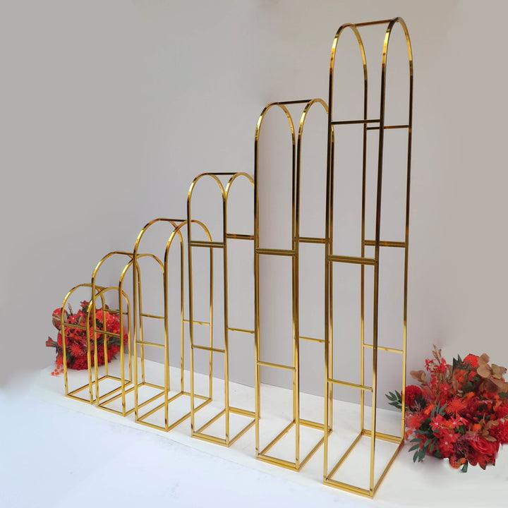 3 Pcs Gilded Iron Wedding Flower Stands | Uflower