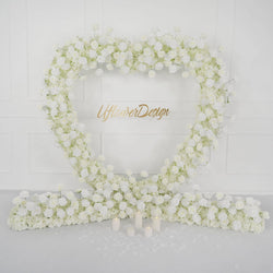 White Rose Wedding Heart-Shaped Arch Video