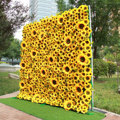 Flower Wall Sunflower Fabric Rolling Up Curtain Floral Backdrop Wedding Party Proposal Decor