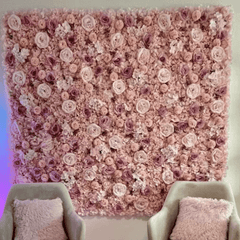 Flower Wall Lotus Root Pink Rolling Up Curtain Floral Backdrop Wedding Party Proposal Decor