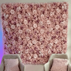 Flower Wall Lotus Root Pink Rolling Up Curtain Floral Backdrop Wedding Party Proposal Decor