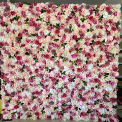 Flower Wall Rose Pink  Rolling Up Curtain Fabric Artificial Flower Wall Backdrop Proposal Wedding Party Decor