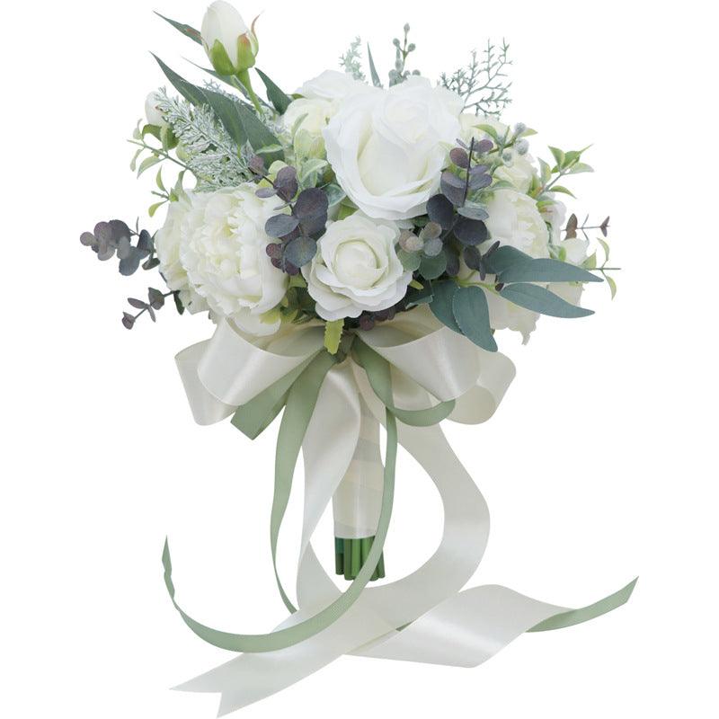 Bridal Bouquet in White Rose Peony