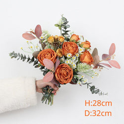 New Lancoln Vintage Rose Chamomile Bouquet Living Room Table Flower
