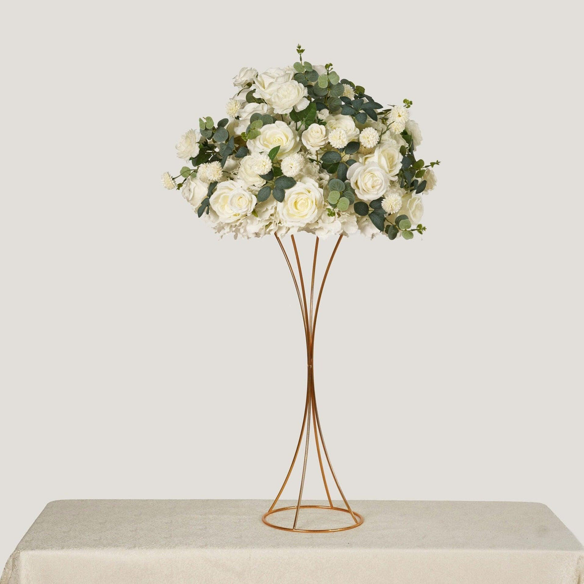 Flower Ball White Rose & Small Hydrangea Wedding Proposal Party Centerpieces Decor