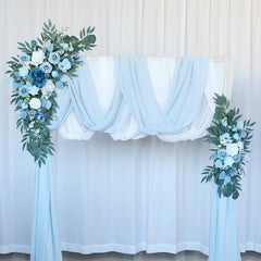 Wedding Arch Flowers Decor with Haze Blue