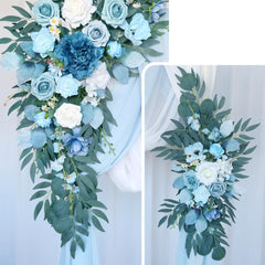 Wedding Arch Flowers Decor with Haze Blue