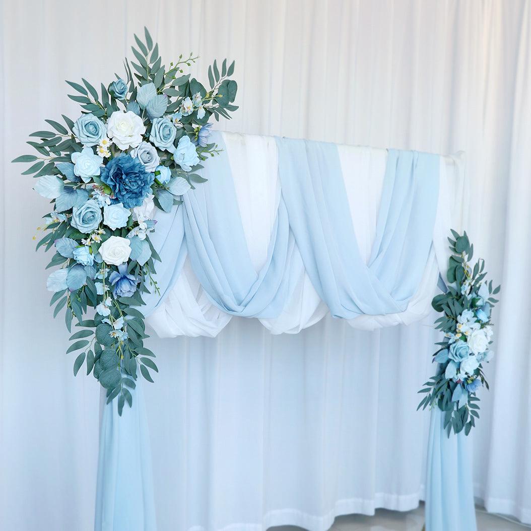 Wedding Arch Flowers Decor with Haze Blue