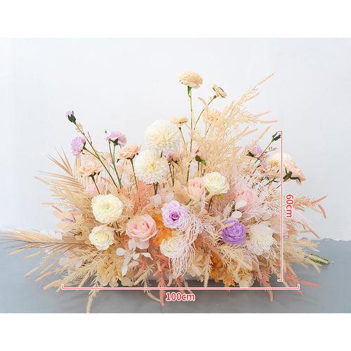 Fall Golden Pink Wall Hanging Flower Arrangement