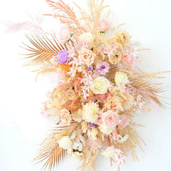 Fall Golden Pink Wall Hanging Flower Arrangement