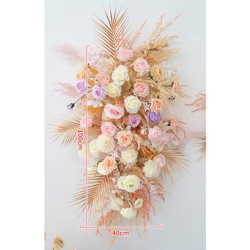 Fall Golden Pink Wall Hanging Flower Arrangement