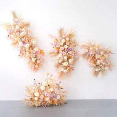 Fall Golden Pink Wall Hanging Flower Arrangement