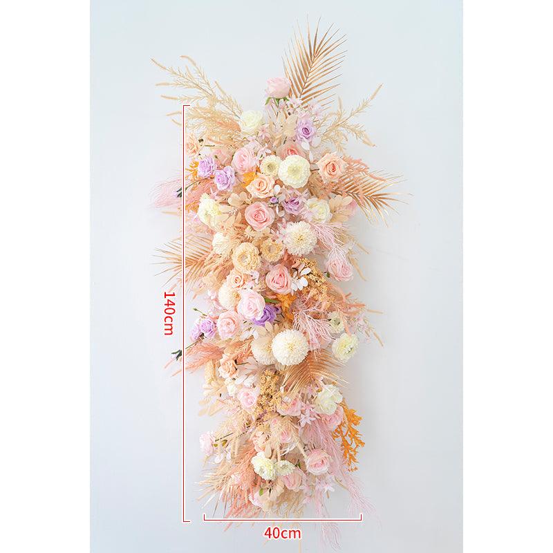 Fall Golden Pink Wall Hanging Flower Arrangement