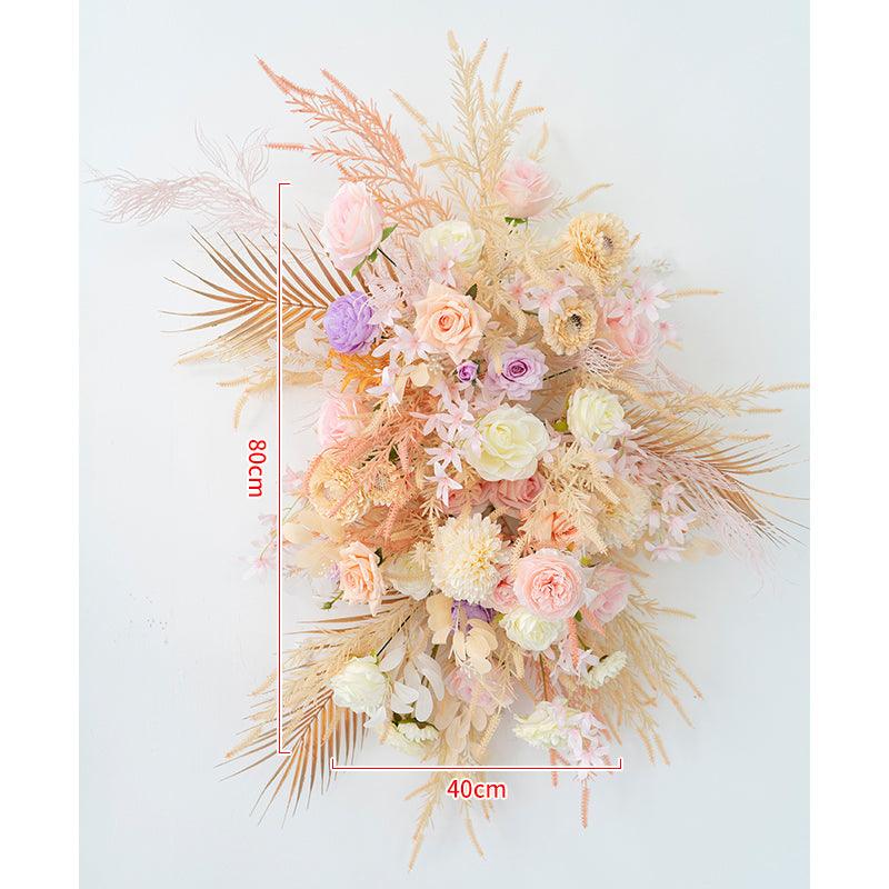 Fall Golden Pink Wall Hanging Flower Arrangement