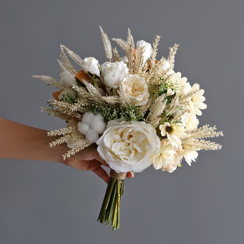 Bridal Bouquet  - Light Champagne & White 3 styles