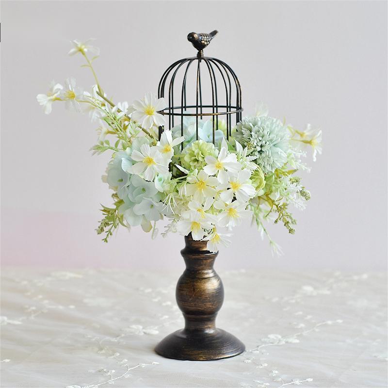Table Flowers Decor - Birdcage -5 Colors - Uflower