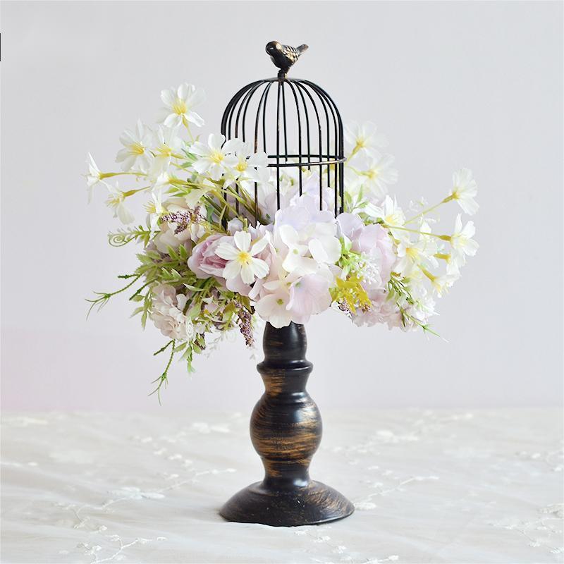 Table Flowers Decor - Birdcage -5 Colors