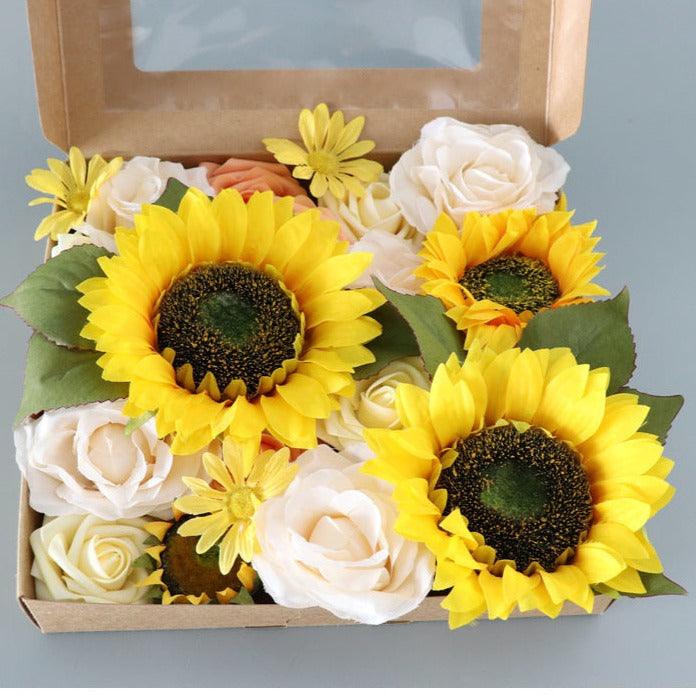 Flower Box Silk Blooming Flowers Sunflower