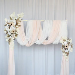 Wedding Arch Flowers Decor with Milk Tea