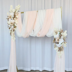 Wedding Arch Flowers Decor with Milk Tea