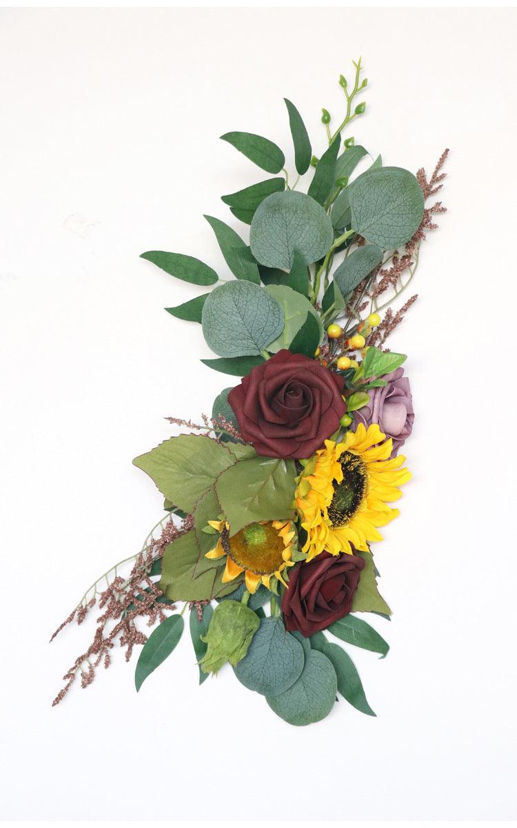 Wedding Arch Flowers Decor with Retro Sunflower